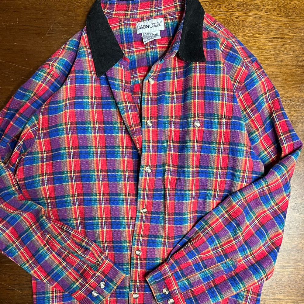 Cabin Creek Multicolor Plaid Button Down Shirt
